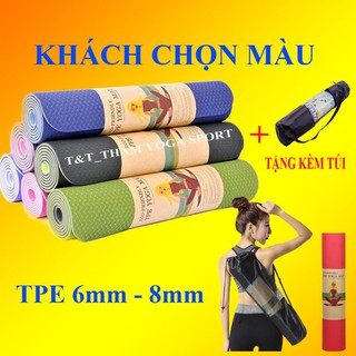 Thảm Tập Yoga Chống Trượt Định Tuyến Cao Cấp 8mm 6mm Cao Su 2 Lớp Tpe Thảm Tập Gym Yoga Tại Nhà Chống Trơn Pu Dày Giá Rẻ