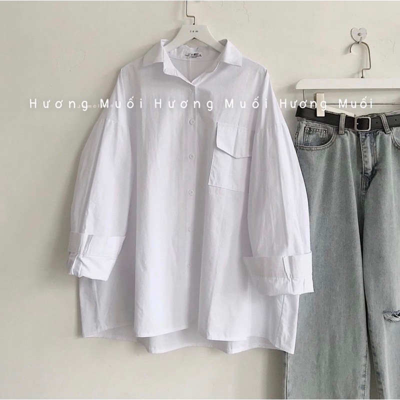 Sơ mi thô nắp túi mã 033 - hàng QC ảnh thật