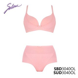 Combo Áo Lót Mút Mỏng Cúp Ngực Sâu Có Mút Lót Kèm Và Quần Đồng Bộ Màu Hồng Perfect Bra By Sabina SBD3040OL+SUD3040OL