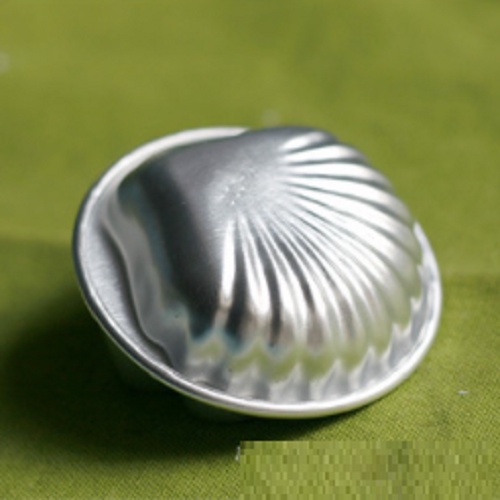 Khuôn con sò, nhôm dày, dài 6,5cm, rộng 6,3cm, cao 2cm