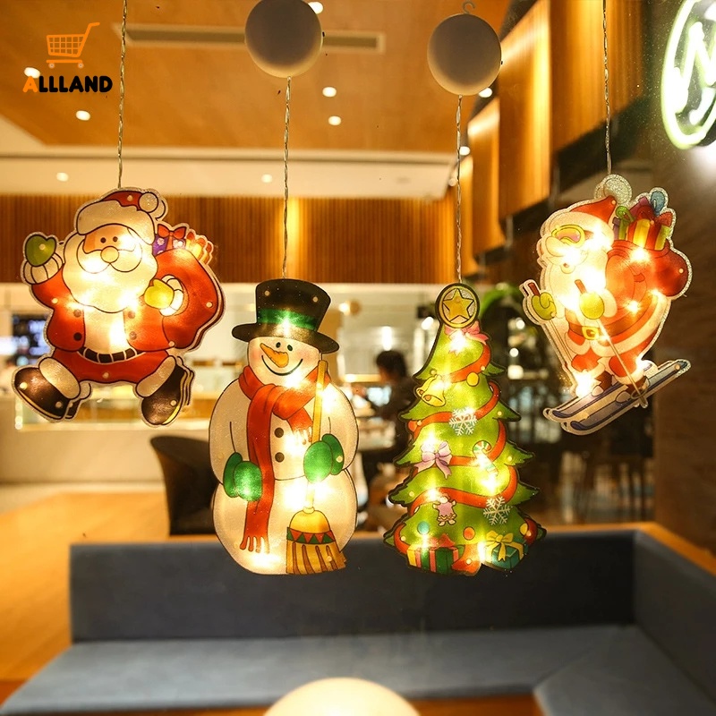 Dây Đèn LED Hình Bông Tuyết / Ông Già Noel Trang Trí Giáng Sinh / Năm Mới
