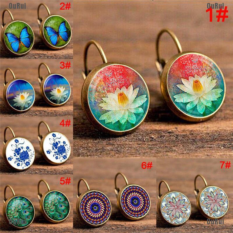 Bông Tai Hình Tròn Đính Đá Pha Lê Thanh Lịch Dành Cho Nữ