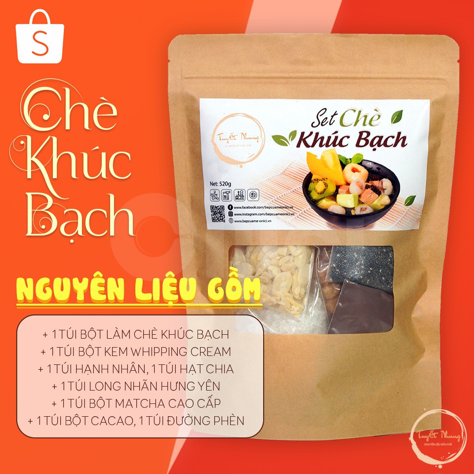 [ Now Ship] Set Chè Khúc Bạch Tự Nấu (Set Lớn 20 -22 Chén) Tặng Kèm Công Thức - TUYẾT NHUNG | BigBuy360 - bigbuy360.vn