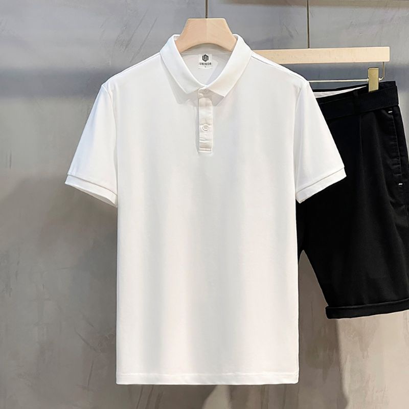 Áo thun polo nam ngắn tay cotton 5 màu UNINOR áo thun chất mềm mịn thoáng mát thấm hút mồ hôi