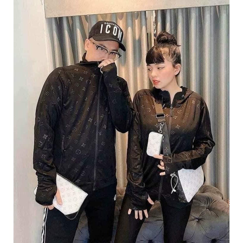 Áo khoác chống nắng nam/nữ LV vân nổi chất vải umi dày dặn có mũ vải mềm mát thoáng khí cao cấp MINFASHION