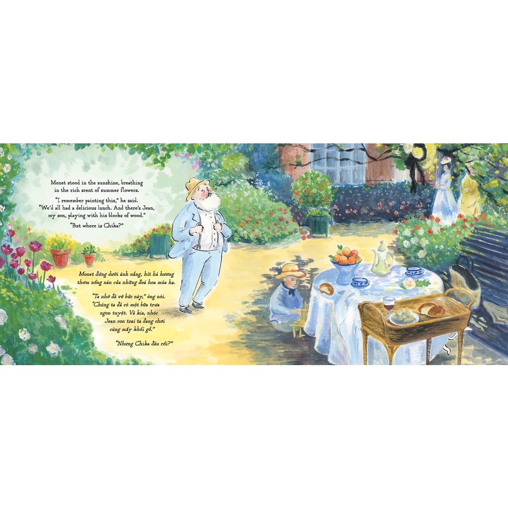 Sách Thiếu Nhi Song Ngữ | Monet’s Cat – Nàng Mèo Của Monet |  San Hô Books.