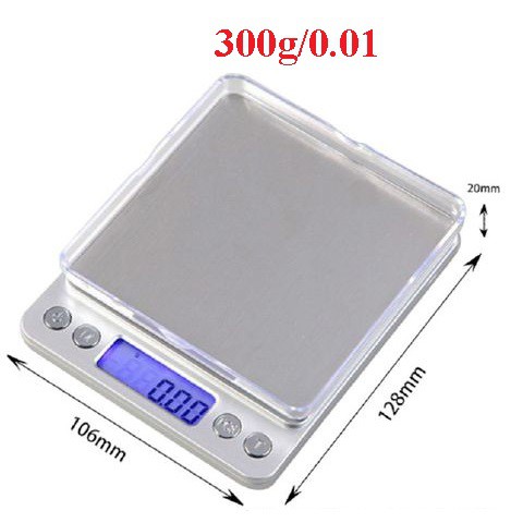 Cân tiểu ly điện tử nhà bếp mini định lượng từ 200gram đến 3kg làm bánh cân thực phẩm chính xác cao tặng kèm pin