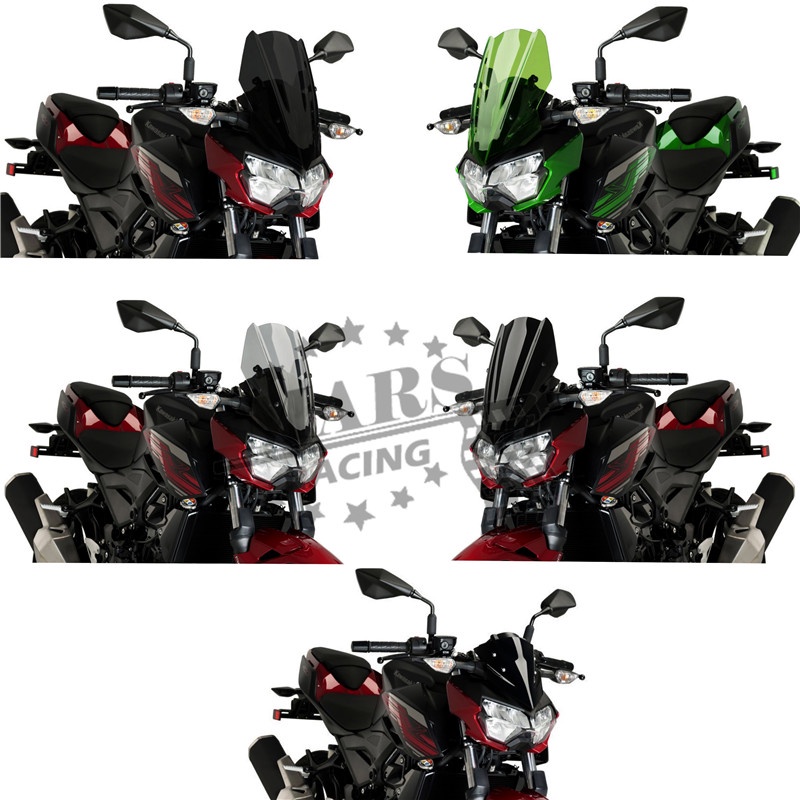 Xe máy Kính chắn gió thể thao Kính chắn gió Tấm che kính cho KAWASAKI Z250 Z400 2019 2020 2021 Double Bubble kawasaki z250 z400 19-21