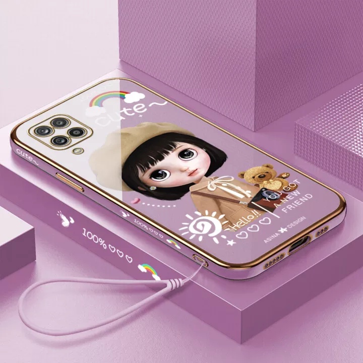 Ốp điện thoại QIANZI mềm họa tiết thời trang cho Samsung A04E A04 A54 A12 A13 A23 A31 A30 A20 Samsung A50 A50S A30S A70