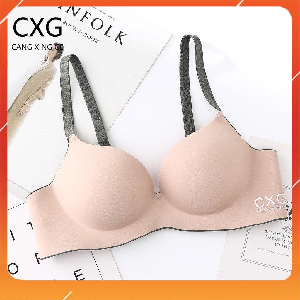 Áo Lót Nữ Su Đúc C.X.G Không Gọng Bàn Tay, Nâng Ngực Mềm Mại Phối Màu Quai A20