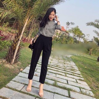 Quần Baggy Công Sở Lưng Chun Co Dãn