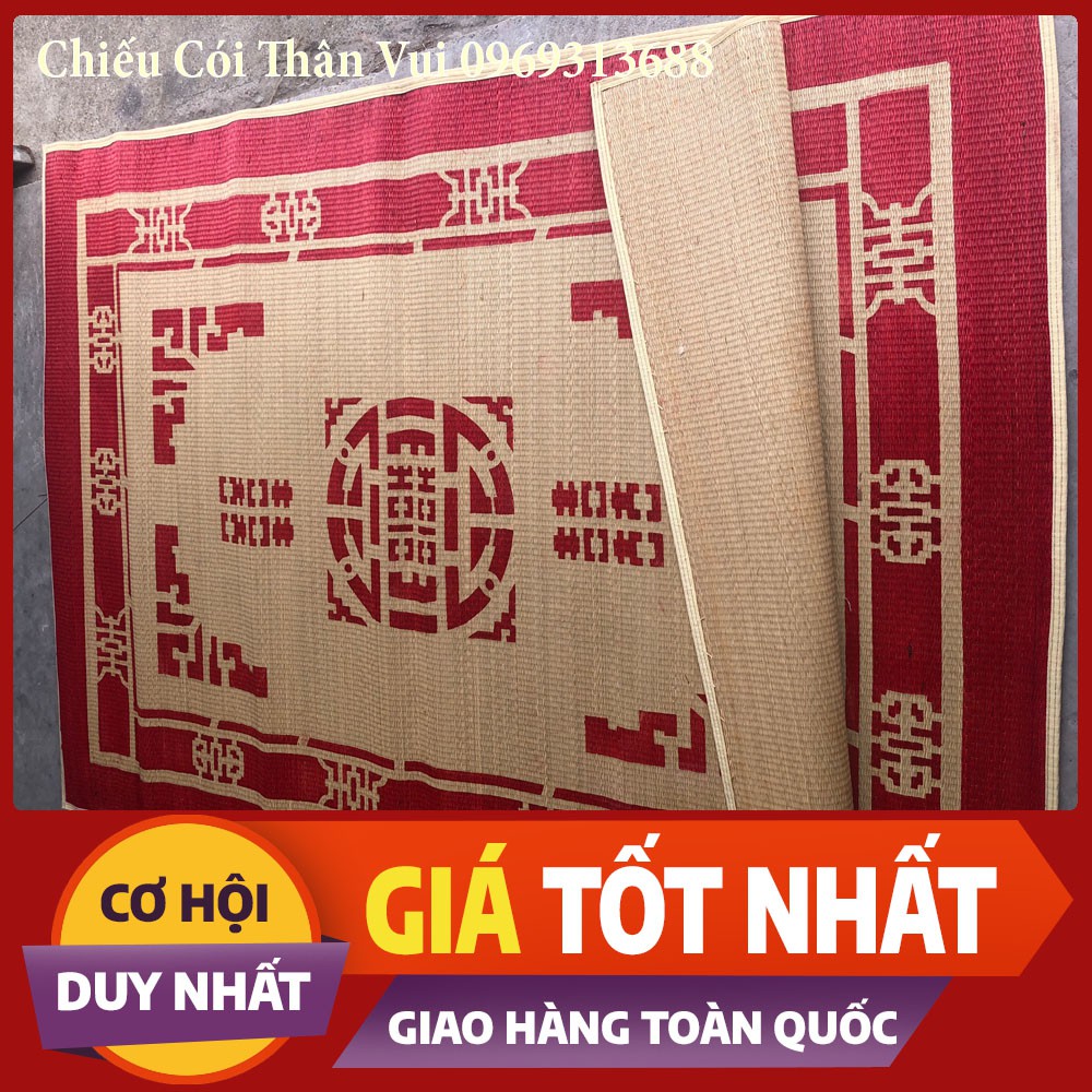 Chiếu Cói ❤️FREESHIP❤️ Chiếu Thái Bình In Gấm  0,8/1m2/1m5/1m6/1m8/2m2