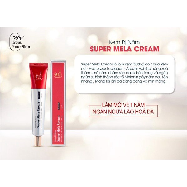 Kem Dưỡng Da Chống Lão Hóa Làm Mờ Vết Nám FROM YOUR SKIN Super Mela Cream 50g