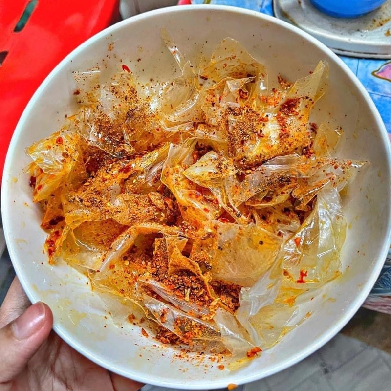Bánh tráng sate muối tôm