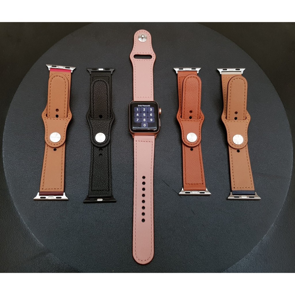 Dây da cao cấp khóa gài bên trong cho apple watch all version