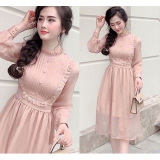 Đầm xòe tiểu thư dáng dài