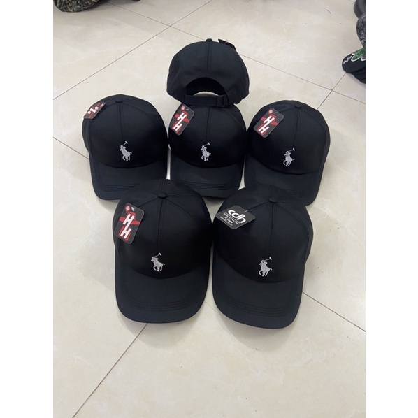 [ MŨ LƯỠI TRAI ] Mũ lưỡi trai kaki đen thêu nhiều logo