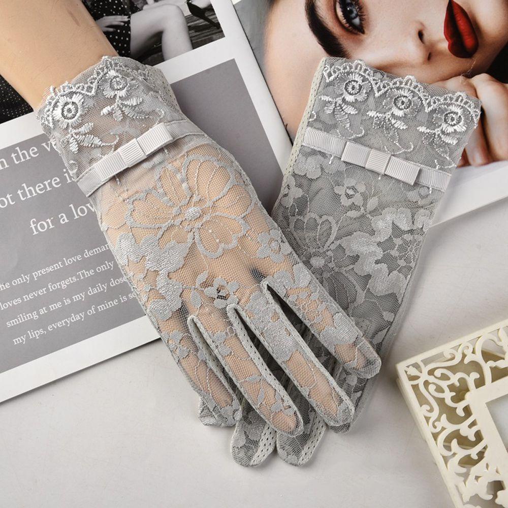 Găng Tay Chống Nắng Và Tia UV Vải Lụa Lạnh Mỏng Thoáng Khí Thời Trang Có Thể Chạm Màn Hình Cảm Ứng