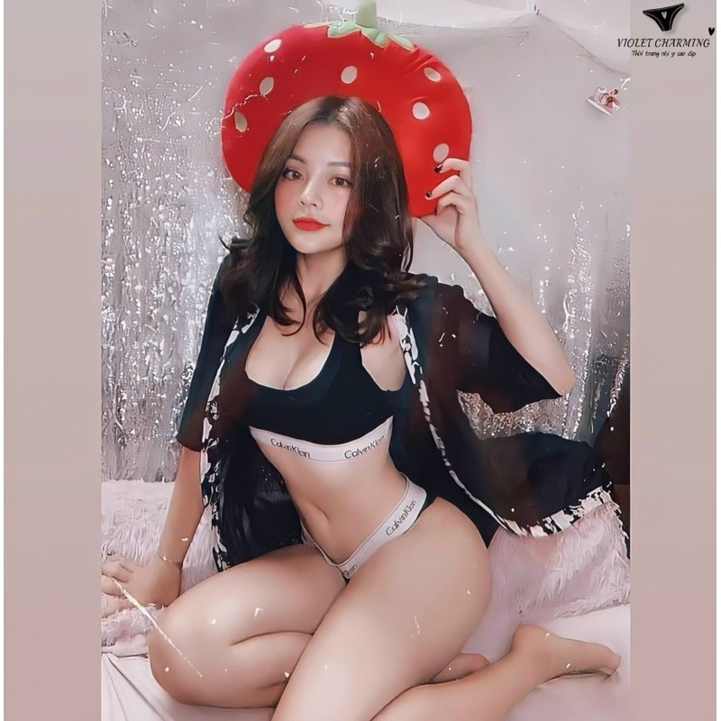 Bộ lót Calvin Klein cao cấp không mút , Lọt khe CK