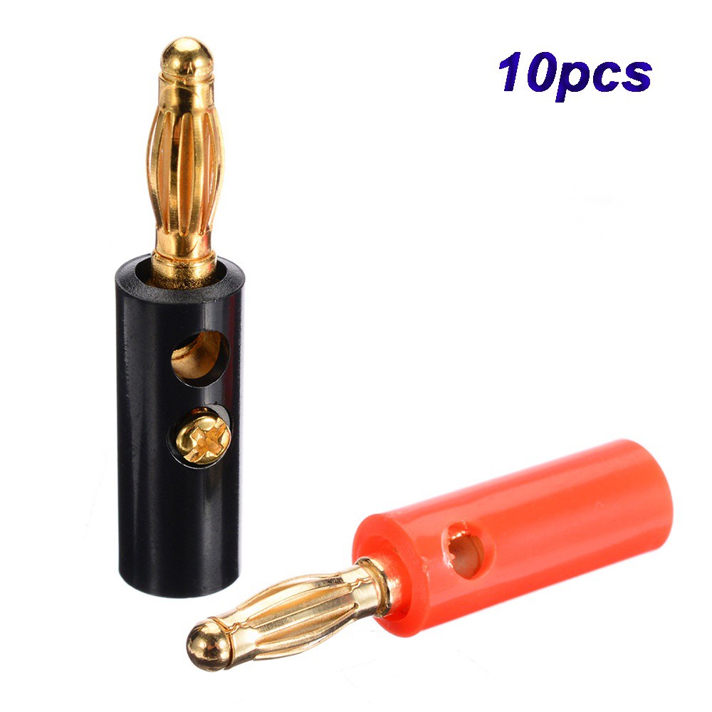 Set 10 Đầu Cắm Bắp Chuối 4mm Mạ Màu Đỏ / Đen Nhiều Màu Chuyên Dụng Cho Loa