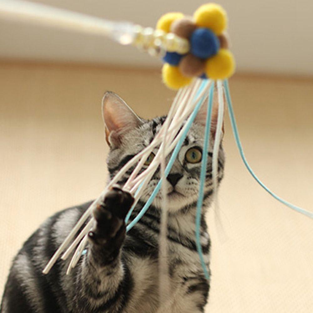 JARRED Gậy Gắn Quả Bông Và Chuông Đồ Chơi Tập Luyện Tương Tác Cho Mèo