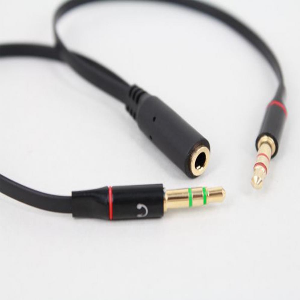 Splitter Headphone for Computer 3.5mm Female to 2 Male 3.5mm 2 In 1 Jack Mic Audio Y Splitter Cable