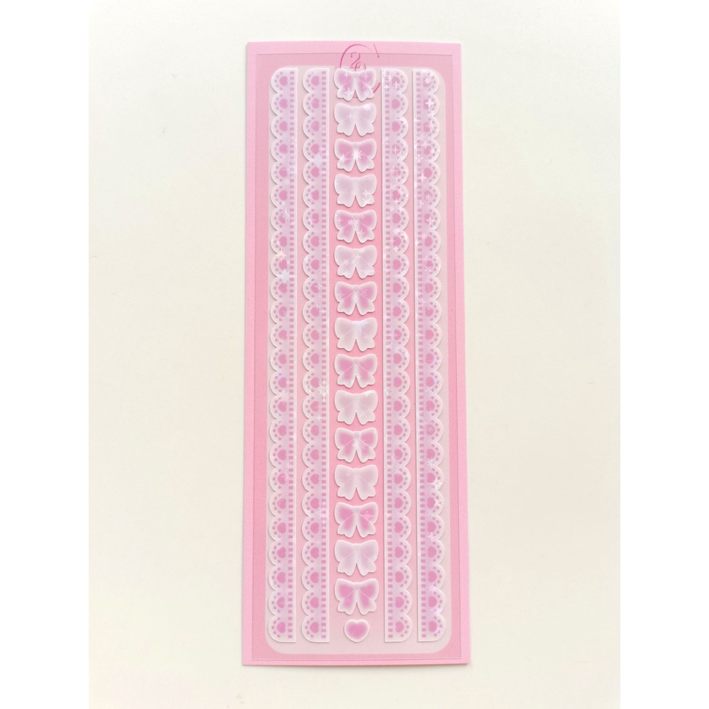 Miếng Dán Trang Trí Hình Ngôi Sao Phối Ren Đính Nơ Chống Thấm Nước