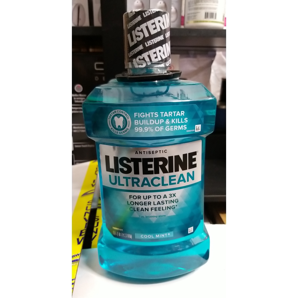 Nước súc miệng Listerine Ultraclean Cool Mint  1,5 Lít của mỹ