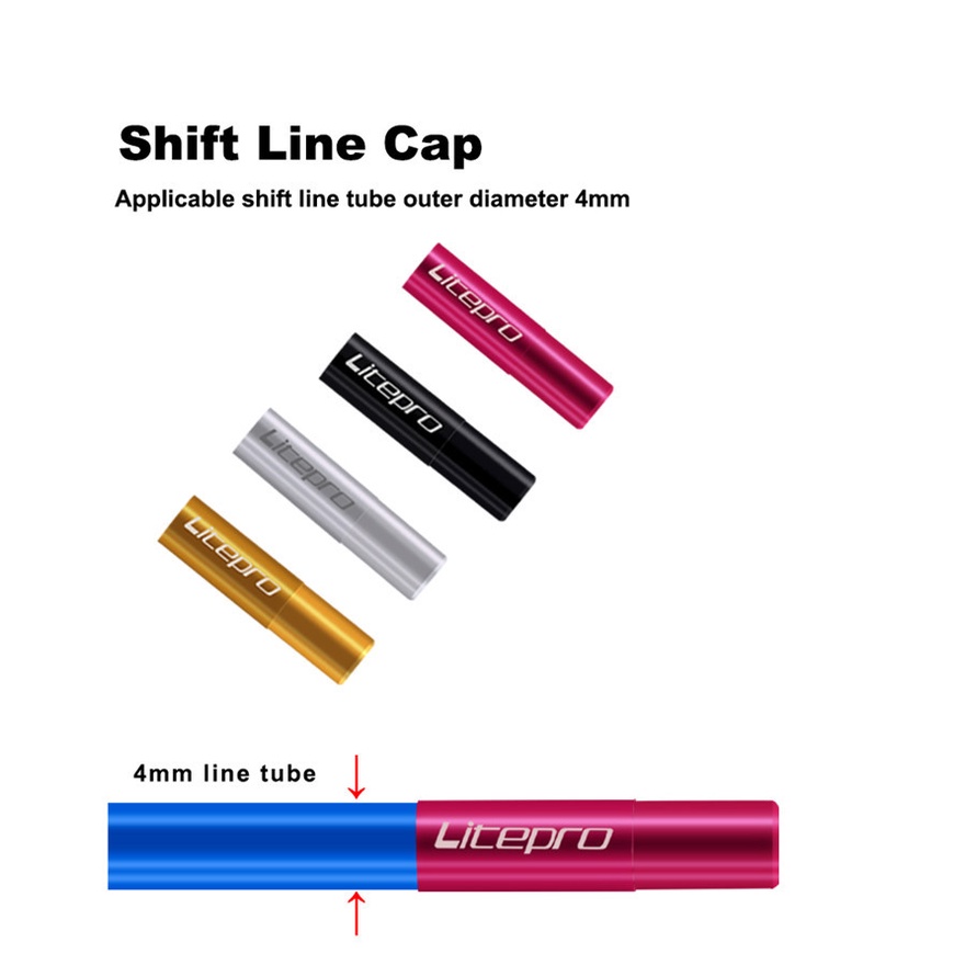 Set 20 vỏ bọc dây cáp phanh xe đạp LITEPRO hợp kim nhôm 4mm/ 5mm tiện lợi