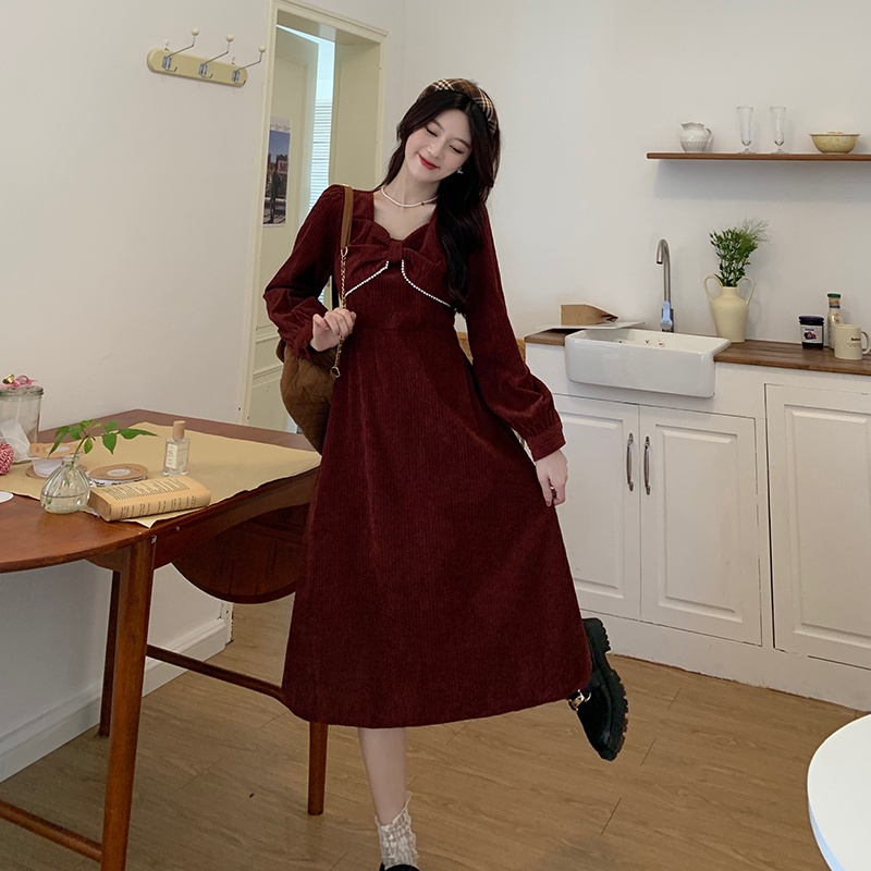 Đầm midi Perty thiết kế ngọt ngào thời trang mùa thu Hàn Quốc cho nữ