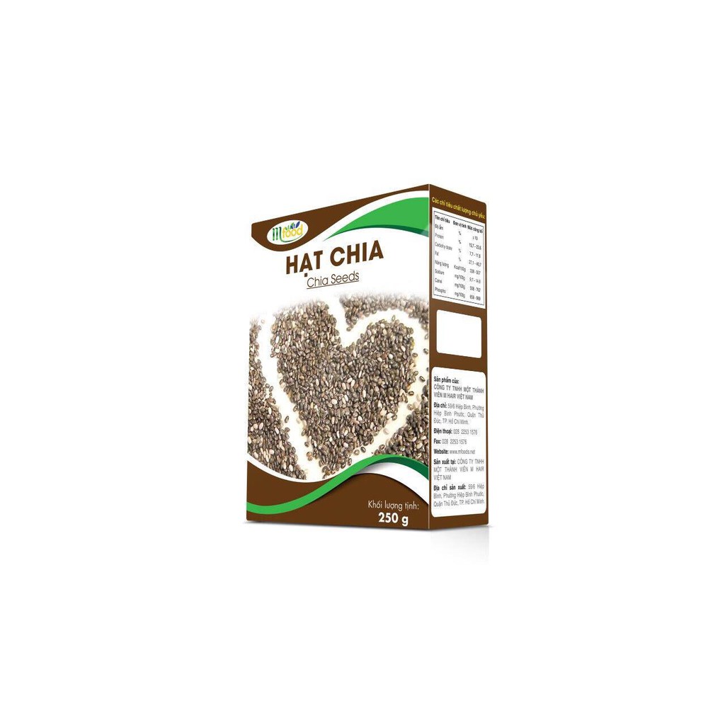 Hạt Chia Trắng Mfood Nhập Khẩu Úc Hộp 250g