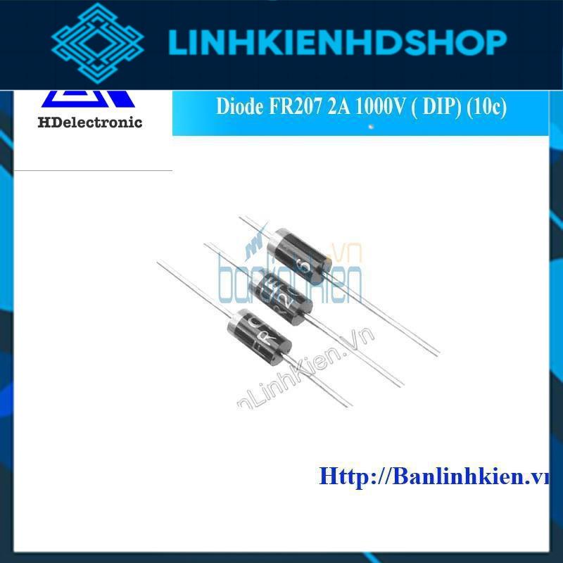 Diode FR207 2A 1000V   Loại tốt