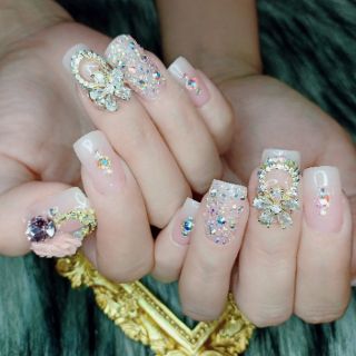 Hoa Cẩm Chướng Cao Cấp | Hoa Bột Trang Trí Đính Móng H37