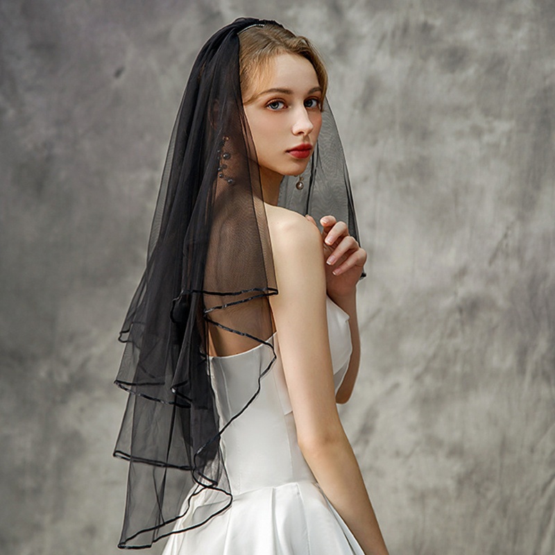 Mạng Che Mặt Hai Lớp Màu Trắng In Chữ Bride To Be Dùng Trang Trí Tiệc Cưới