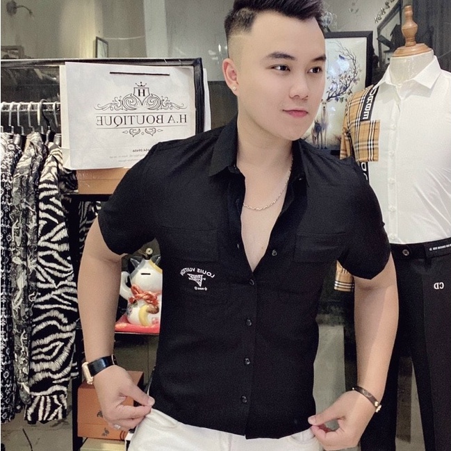 Sơ Mi Nam Ngắn Tay Vải Đũi Cao Cấp