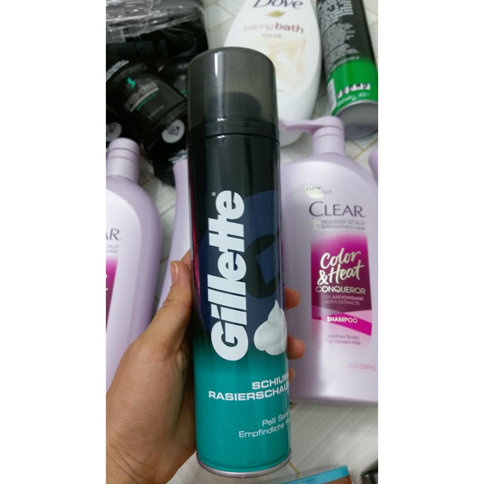 Bọt cạo râu Gillette Schiuma 300ml xuất xứ Mỹ