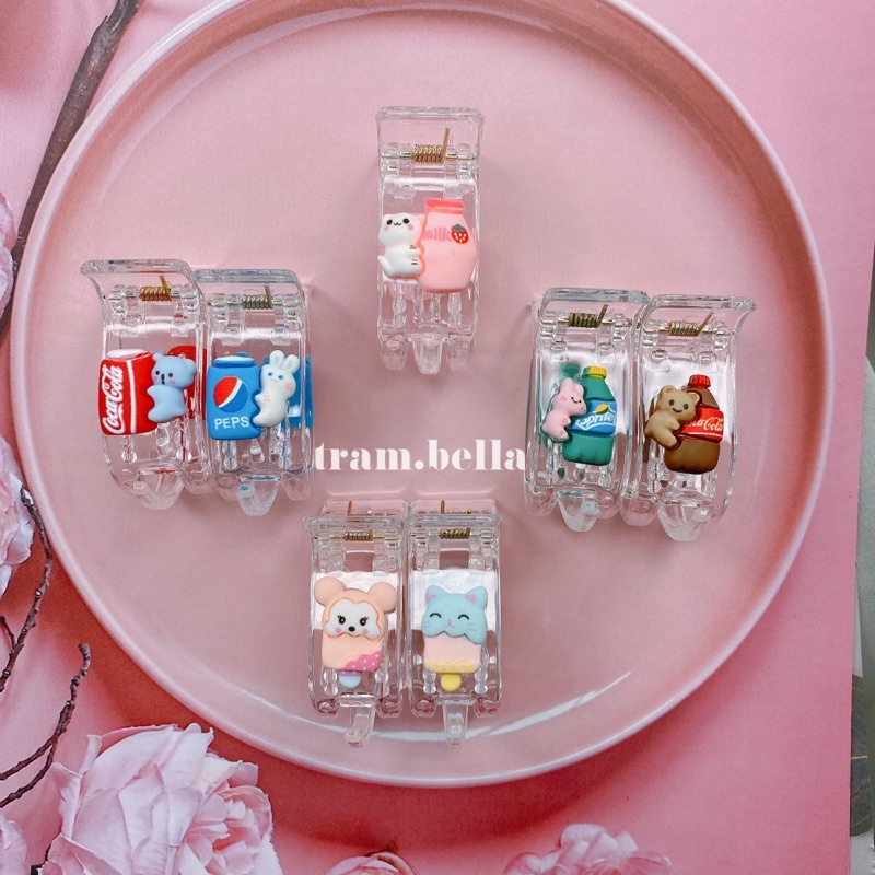 kẹp tóc càng cua hình nước ngọt kẹp tóc 5 răng 3 răng tram.bella