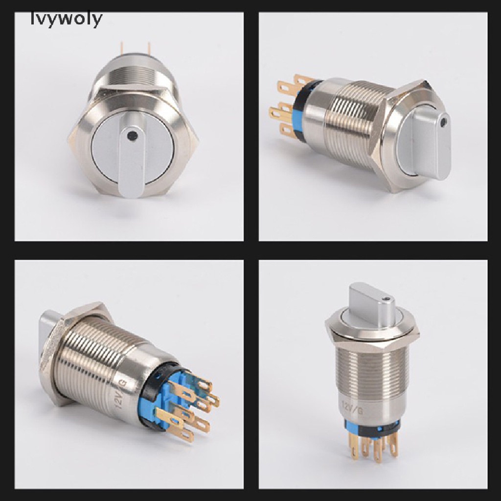 Công tắc xoay 2/3 vị trí bằng kim loại chống nước có đèn LED | BigBuy360 - bigbuy360.vn