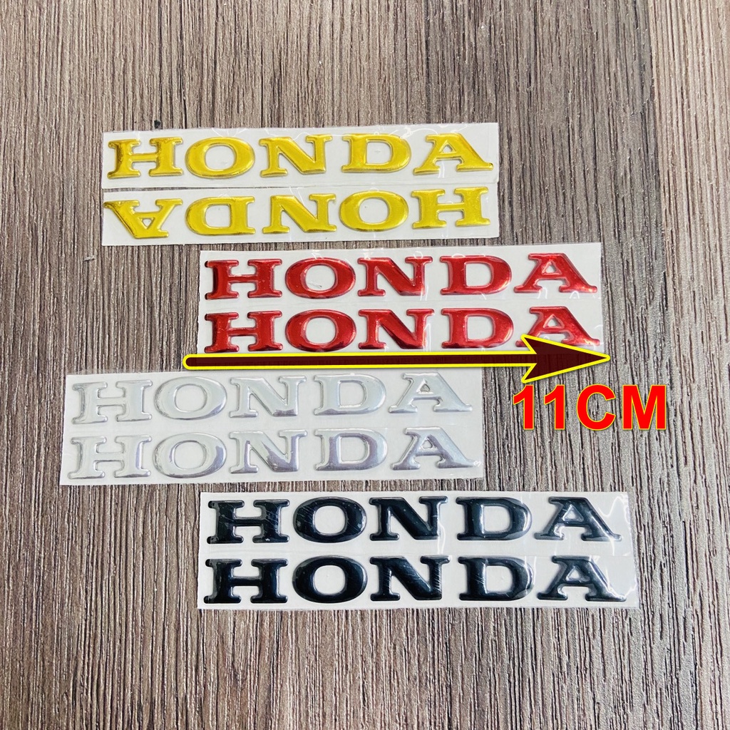 Một cặp chữ nổi HONDA dán bửng, dàn áo các dòng xe VARIO, CLICK, WAVE, DREAM