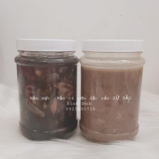 COMBO1HỦ MẮM CÁ CƠM 500gr +1HỦ MẮM MỰC 500gr ĐẶC SẢN XỨ NẪU BÌNH ĐỊNH
