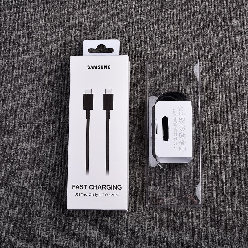 Dây Cáp Sạc Nhanh 100% Chính Hãng Samsung 3A Type C Sang USB C Cho Galaxy S21 S20 Plus Note 20 Ultra 10 10 + A51 A71 5G