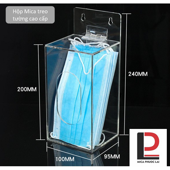 Hộp đựng Khẩu Trang acrylic treo tường