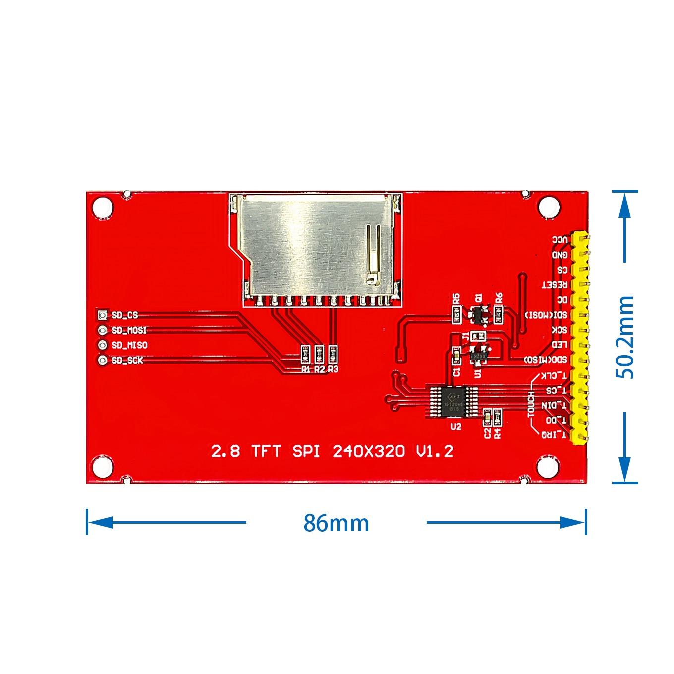 Mô-Đun Màn Hình Cảm Ứng 240x320 2.8 "Spi Tft Lcd Pdb Ili9341 2.8 Inch