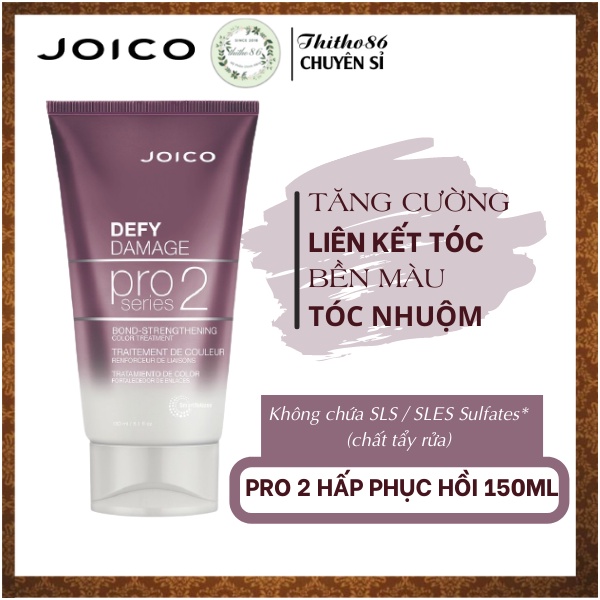 Bộ Sản Phẩm Bảo Vệ &amp; Tăng Cường Liên Kết Tóc JOICO Defy Damage Proseries 2 Bước