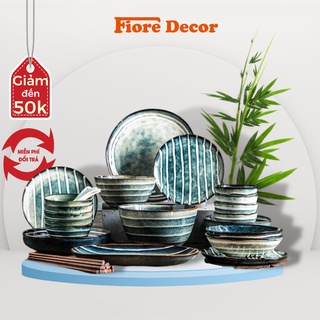 Bộ bát đĩa sứ cao cấp Scandinavian 30 món có hộp làm quà tặng