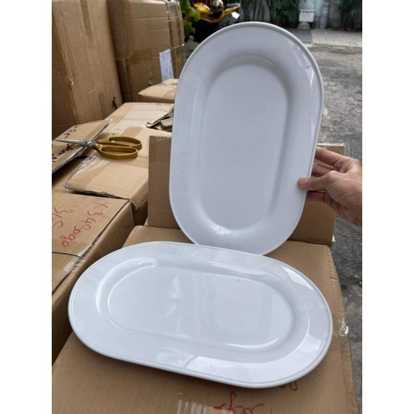 Dĩa sago 34cm  hàng sứ Minh long..