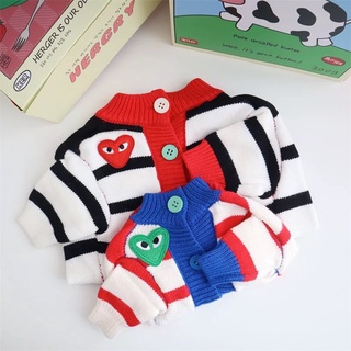 Áo len sọc playheart dành cho chó mèo