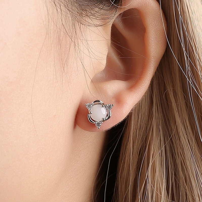 Natural Stone Stud Earrings for Women Personality Vintage Stud Earrings Fashion Jewelry Gifts