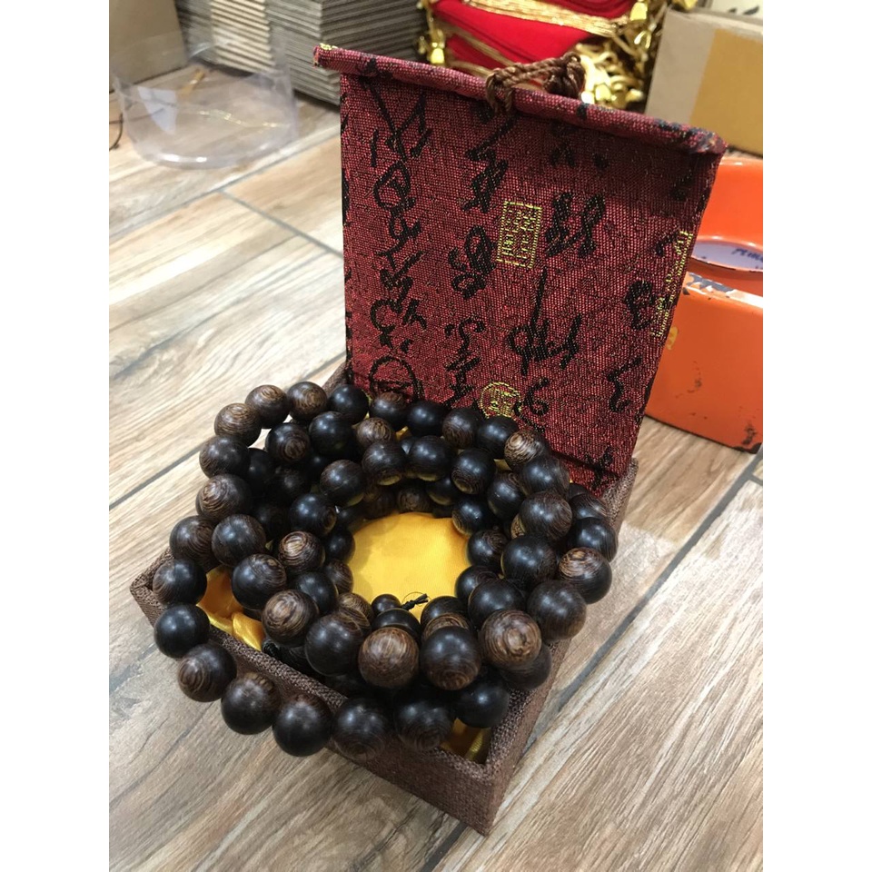 Chuỗi Tràng Tụng Niệm 108 Hạt Trầm Hương Sánh Chìm Xưởng Mộc Việt - Size 10/12/14 MM