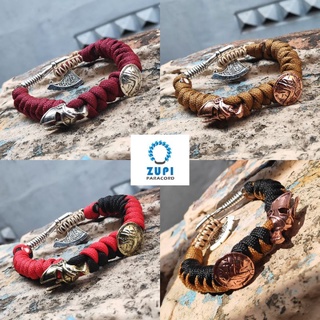 Vòng tay Paracord (nhận đổi màu dây) chiến binh sparta SK thắt rút